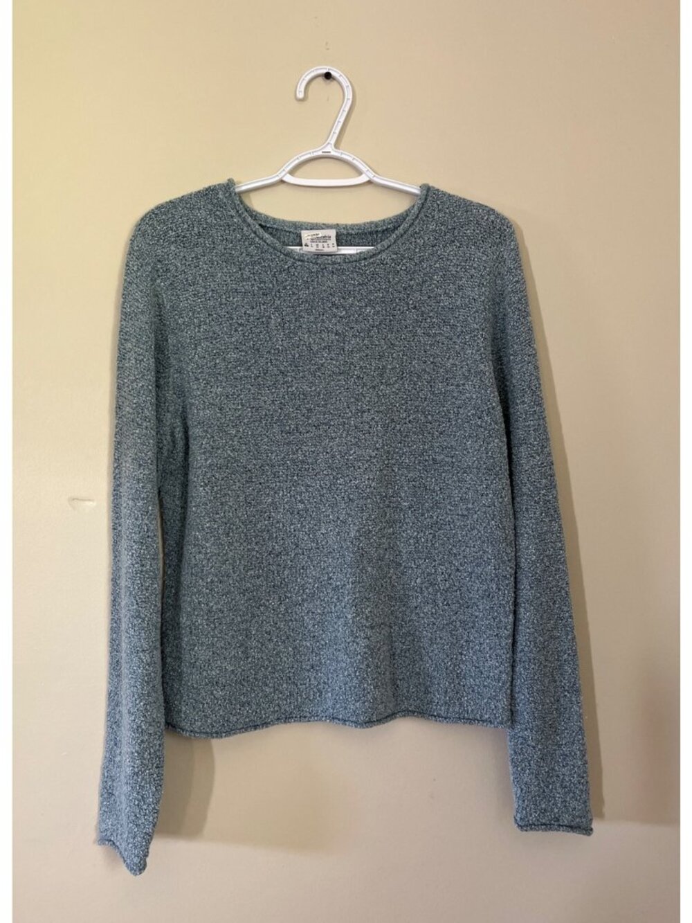 Columbia Womens Small Crewneck Blue-Gray Sweater Long Sleeve Knitted